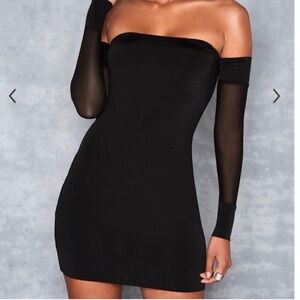Mistress Rocks off the shoulder black dress